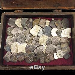 Shipwreck Treasure Collection! 54 Silver Pieces of 8 Cob Reales Box Included