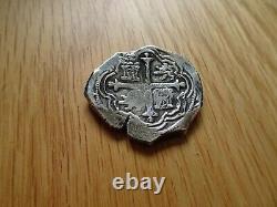 Silver 4 Reales Cob From Lucayan Beach Spink Pirate Treasure 1628 Cased With Coa