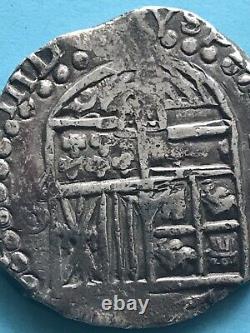 Spain 8 Reales Cob Philip IV Circa 1630 Rare Design 27 Grams Silver