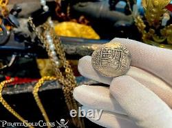 Spain Full Date 1593! 2 Reales Pirate Gold Coins Treasure Atocha Era Loot Cob