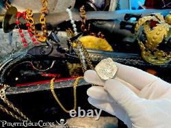 Spain Full Date 1613! 2 Reales Pirate Gold Coins Treasure Atocha Era Loot Cob