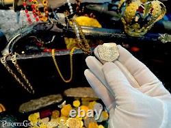 Spain Full Date 1613! 2 Reales Pirate Gold Coins Treasure Atocha Era Loot Cob