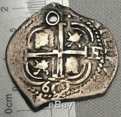 Spain Potosi 1660 (2 dates!) Silver 1 Real One Reales COB Pirate Treasure Coin