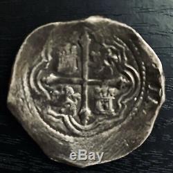 Spanish 8 Reales, Cob Coinage 1630 -1641 in Grade 1 condition
