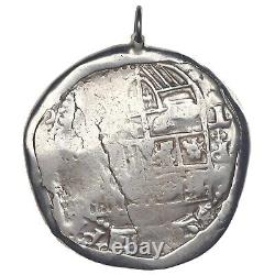Spanish Colonial Potosi Bolivia Silver Cob 8 Reales 1632 T Silver Jewelry Bezel