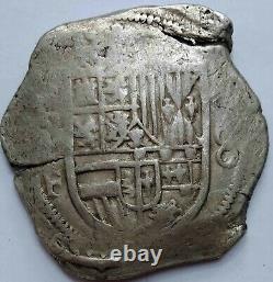 Spanish Mexico Silver 8 Reales OMF 1600s Pirate Cob Coin # 4-13