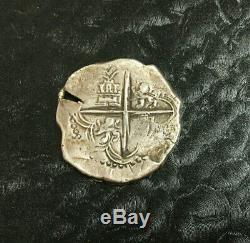Spanish Piece Of Eight 8 Reales Silver Cob Coin 25.2 grams