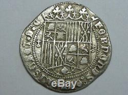 Spanish Silver 1 Real Cob Colonial Era Catholic Kings Granada Ancient Treasure