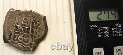 Spanish Silver 8 Real Cob-Dated 1764-Weight 27.4 Grams