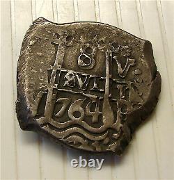 Spanish Silver 8 Real Cob-Dated 1764-Weight 27.4 Grams