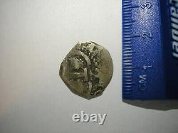 Spanish Silver Coin 2 Reales Cob Potosi Charles II Assayer V 1684 Bolivia Waves