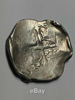 Spanish colonial - 8 Reales silver cob (pirate) 26.30 g