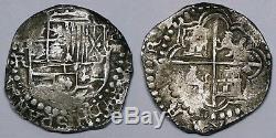 Spanish colonial, Bolivia, Philip III, Silver cob 8 Reales, N. D. (1598 1621)