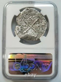 Spice Islands Shipwreck Philip IV NGC 8 Reales Silver Spanish Cob Ship Wreck