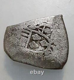 The Coin of Madura-Sumenep Sultanate Countermark on 4 Reales Cob Rare