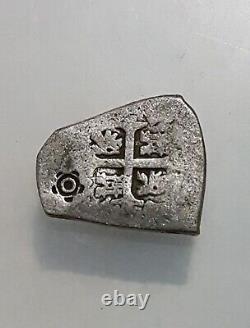 The Coin of Madura-Sumenep Sultanate Countermark on 4 Reales Cob Rare