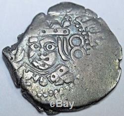 Valencia 1600s Spanish Silver 1 Real Piece of 8 Reales Colonial Cob Pirate Coin