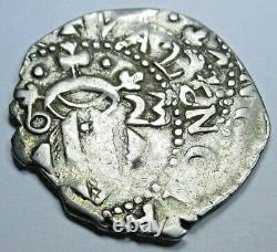 Valencia 1623 Spanish Silver 1 Reales Antique 1600's Colonial Cob Pirate Coin