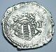 Valencia 1651 Spanish Silver 1 Reales Antique 1600's Colonial Cob Pirate Coin