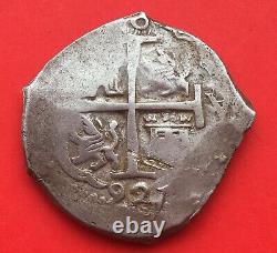 Very Rare? Silver Cob 8 Reales Carlos II Year 1692 Lima (peru) V/a Error