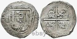 Very Rare? Silver Cob 8 Reales Philip II Year 1597 Sevilla Mint Assayer B