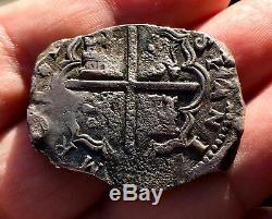 ¡¡ Very Rare! Silver Cob 8 Reales Philip Iv. Cartagena De Indias (1628) Rne
