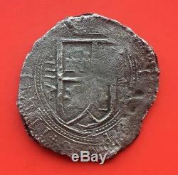 ¡¡ Very Rare! Silver Cob 8 Reales Philip Iv. Santa Fe Nuevo Reino. 1654