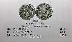 Very Rare Spanish Cob 1 Real Carlos Y Juana Mexico Mint Assayer P (1541-1542)